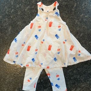 Old Navy Girls Swing Dress  & Cropped Leggings